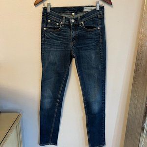rag & bone dark wash skinny jeans